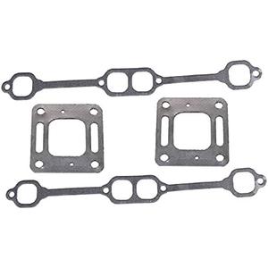 BH-Motor New Exhaust Manifold Gasket kit for Mercruiser 5.0 mpi 5.7 350 Mag Riser Block V8 Replace # 39880