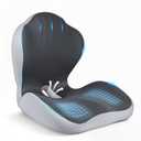 Ergonomic Seat Cushion for Office Chairs Lumbar Support Pillow, Gray | Hemorrhoid Hollow Cutout, Sciatica Tailbone Pain Relief, Lower Back Relief, Weight Distribution, for Car Truck Wheelchairs