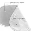 TILLYOU Waterproof Changing Pad Liners 6 Pack, 100% Cotton Reusable Cloth Diaper Liners, Gray