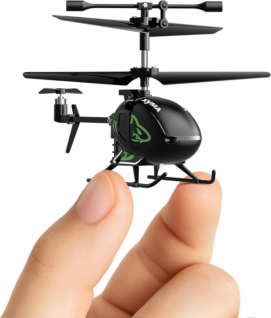 SYMA S100 Mini RC Helicopter with Gyro Stabilizer, Altitude Hold, 3.5 Channel, 5-7 Min Flight Time, Remote Control Helicopter Toy for Boys and Girls (Black)