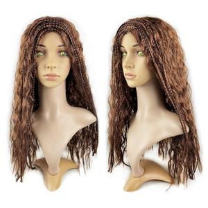 mdgfge Halloween Brown Mermaid Dreadlock Wig Long Wavy Curly Heat Resistant Wig Natural Synthetic Hair Little Mermaid Cosplay Wigs for Women Halloween Masquerade Party Supplies (26 inches)