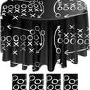 Oudain 4 Pcs Football Theme Tablecloths 84 Inches Round Football Table Cloth Disposable Plastic Football Table Covers for Football Theme Birthday Party Favors Decoration Supplies