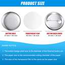 300 Pieces Blank Button Making Supplies Round Badge Button Parts Metal Button Pin Badge Kit for Button Maker Machine, Including Metal Shells Back Cover and Clear Film (Tinplate, 1.46 Inch)