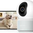 Anona Pano 4K UHD Indoor Camera, Pet/Dog/Baby Security Camera with Phone App, 360 Pan-Tilt, 2.4G/5G Dual-Band Wi-Fi 6, Auto-Tracking, Person/Pet/Baby Crying Detection, Privacy Mode, Two-Way Audio