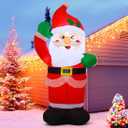 COMIN 4.2 FT Christmas Inflatables Santa Claus Outdoor Decorations Xmas Blow Up with Built-in LEDs for Indoor Yard Lawn Garden Decor