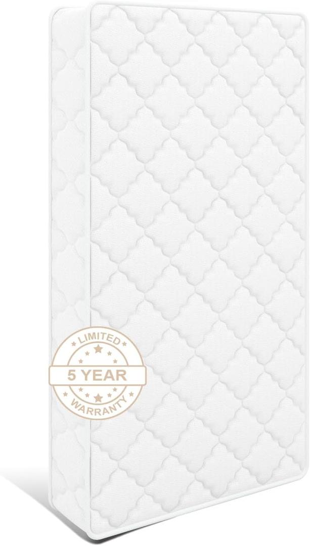 52x27.5 Premium Mattress, NOT for Twin/Twin XL/Full Size Bed,100% Knitted Fabric, 5" Thick Firm Soft High Density Foam Mattress, Odorless and Steady, Edge Reinforced, Pure White