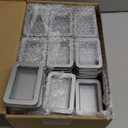 TecUnite 48 Pieces Tin Box Metal Tins with Lids Clear Top Empty Mini Portable Small Storage Tins Case for Home Candles, Candies, Gifts, Balms and Treasures, 3.4x2.4x0.8 Inch, Silver