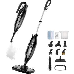 12-in-1 Steam Mop, Steam Cleaner for Home with Handheld Detachable Floor Steamer for Cleaning Hardwood, Windows, Tiles Grout, Furniture, Carpet with Washable Microfiber Pads, Whole Home Use, purple