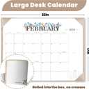 Desk Calendar 2026-2027 - 18 Month Desktop Calendars (Jan 2026–Jun 2027),Large 22x17 Monthly Calendar with Home & Office Floral Desk Pad Calendars (Apricot, 22 * 17)