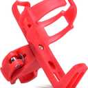 Universal Bike Cup Holder - 360 Degree Rotating Bottle Cage for Bike & Stroller (Red -1 Pack)