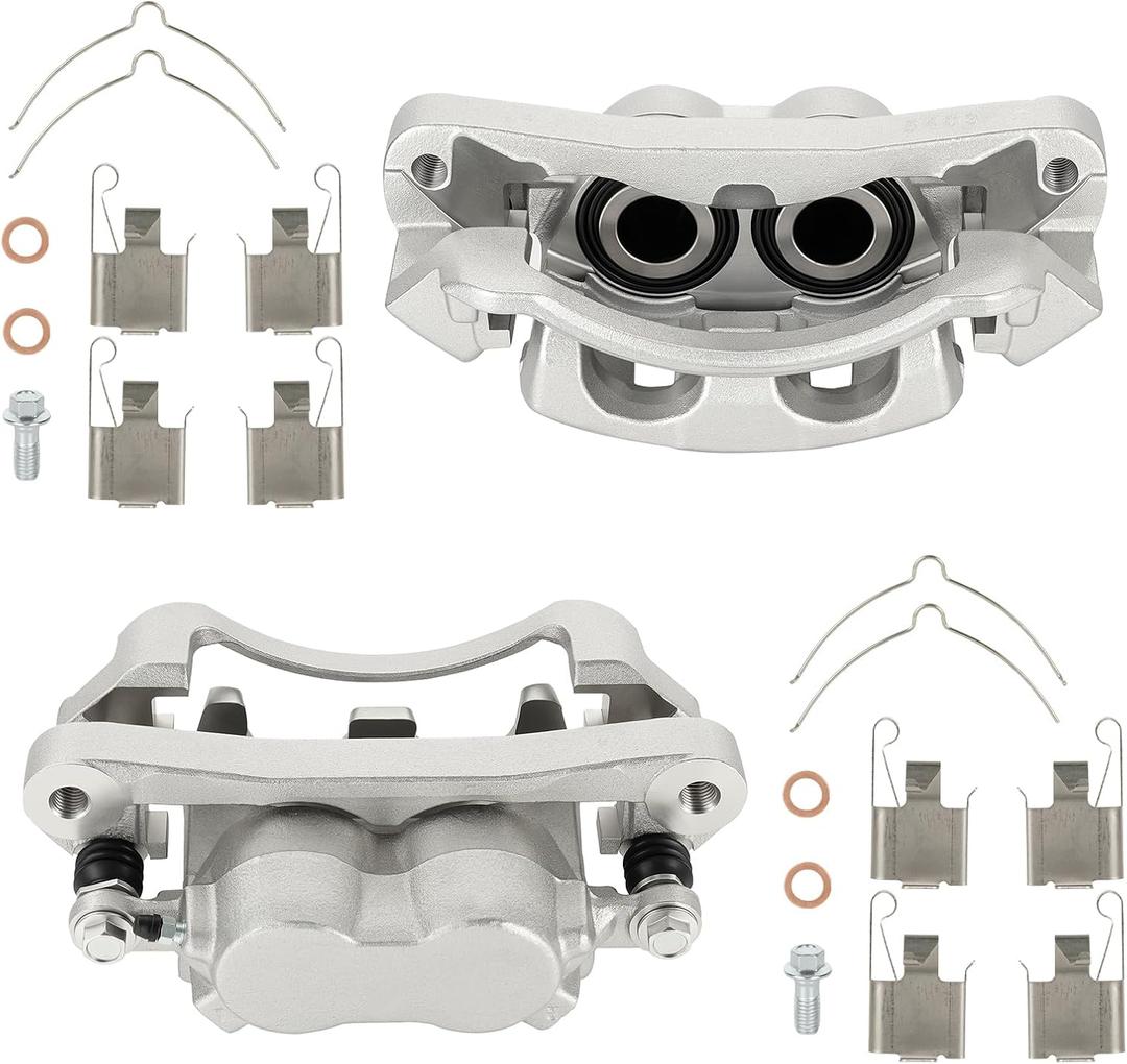 Front Disc Brake Caliper Assembly with Bracket fit for 2000-2005 Ford Excursion,1999-2004 Ford F-250 F-350 Super Duty, Front Right and Left Caliper set with 2PC, 18-B4790 + 18-B4791