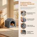 Indoor Dog House with Frame, Washable Plush Pet Tent for Dogs and Cats
