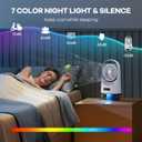 BAIWU Portable Air Conditioners, Mini Air Conditioner with 120 Autorotation, Air Cooler with 7-color night light and force 3 winds, Air Conditioner with Office,