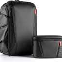 PGYTECH OneMo 2 35L-45L Camera Backpack with Shoulder Bag for 17" Laptop, Waterproof DSLR Camera Pack for Canon/Nikon/Sony, Extra Large Photography Bag, Drone Backpack for DJI Mini 3 Pro/Mavic 3/ FPV