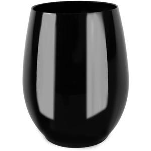 Stemless Goblets 12oz Black Case of 48 (8 packs x 6)