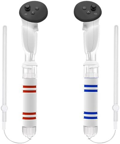 YOGES Gorilla Tag Long Arms Compatible with Meta Quest 3S/ Quest 3/ Oculus Quest 2/ Quest Pro/Rift S Controller, Beat Saber Handle Attachments VR Sticks Dual Extensions Grips for Playing VR Games (missing  blue one)