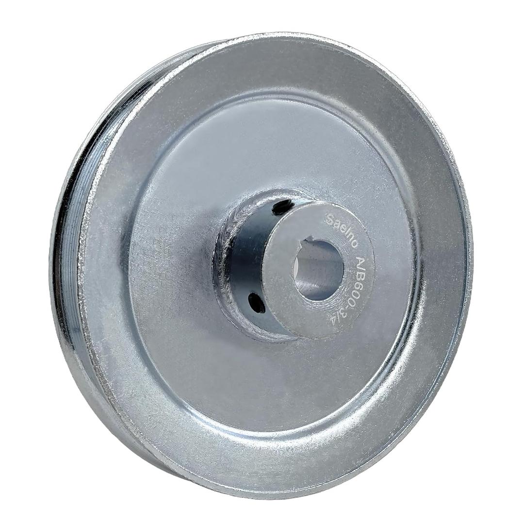 AB600-3/4 Single Groove Web Sheaves, v Belt Pulley 6" OD 3/4 inch bore,Motor Pulley Carbon Steel for A B 5L 4L V-Belts