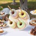 Donut Wall Stand,Doughnut Display Stand,Bagel Holder for Party, Dessert Table,Birthday, Wedding, Baby Shower, Bridal Showers,Party Supplies (Round)