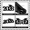 Graduation Decorations 2026 Wooden Table Decor,13x7inch Double Sided Hollowed-out Class of 2026 Black Graduation Centerpieces for Tables,Congrats Grad Party Decorations Indoor Outdoor