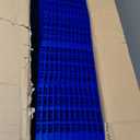 Huwena 100 Pcs Modular Interlocking Cushion Floor Tiles 10 x 10 Inch Non Slip Pool Floor Mat Blue Interlocking Rubber Draining Flooring Tiles with Hole for Drain Deck Patio Balcony Shower Kitchen
