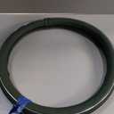 ALEMODR Green Leather Steering Wheel Cover Fiber Strip Car Steering Wheel Cover Universal 15 inch