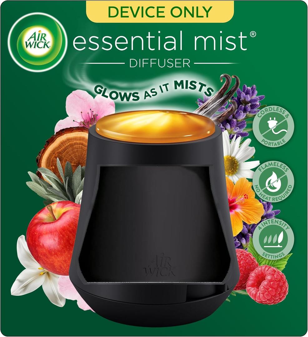 Air Wick Essential Mist Diffuser, 1ct, Essential Oils Diffuser, Air Freshener (7 oz (Pack of 1))