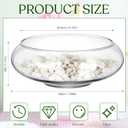 Baderke 12 Pcs Hydroponic Planter Lotus Flower Pot Planter Lotus Bowl Clear Glass Fish Bowl Vase for Planting Indoor Home Decor Water Lily Narcissus Planting Water Lily (7.09in)