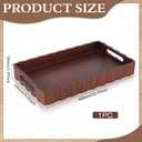MAYJOYDIY Wooden Serving Tray with Handle 15.7 x 9.2 x 2 Inch Rectangle Wood Decorative Tray Cloud Shape Serving Platter for Afternoon Tea Cosmetics Coffee Cup Aromatherapy Toiletries