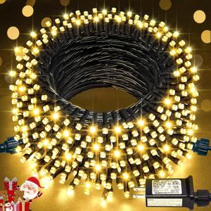 JMEXSUSS 66ft 200 LED Christmas Lights Outdoor, Warm White Christmas Tree Lights Indoor Plug in, 8 Modes Twinkle String Light for Outside Bedroom Wedding Party Classroom Dorm Ceiling Home Decorations