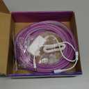 iNextStation Purple Led Strip Lights, 16.4Ft/5m Neon Led Light Strip with Power Adapter, 12V Waterproof Silicone Flex LED Rope Lights for Bedroom Wall Festival Party Neon Sign DIY Decor