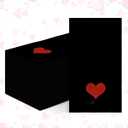 Horaldaily 100 Valentine Disposable Paper Decorative Guest Napkins, Red Foil Love Heart Black Hand Towel for Party Lunch Dinner Kitchen Bathroom
