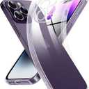 Supdeal Crystal Clear Case for iPhone 14 Pro Max, [Not Yellowing] [Camera Protection] [Military Grade Drop Tested] Transparent Shockproof Protective Soft Silicone Slim Cover, 6.7 inch, Transparent