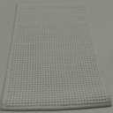 Waffle Bath Mat Rug, Super Absorbent Non Slip Bath Mats for Bathroom Mat Ultra Soft Bathmat Machine Washable Bathroom Rugs with Tassels, Bath Rugs for Bathroom Floor Beside Tub, 18" x 30", White