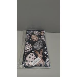 Artoid Mode Black Bunny Eggs Flower Happy Easter Kitchen Towels Dish Towels, 18x26 Inch Spring Farmhouse Leaves Decoration Hand Towels Set of 4 (18" x 26")