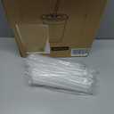 Lamosi 100 Pack 24 oz Clear Plastic Cups with Lids and Straws, Disposable Plastic Coffee Cups with Lids for Iced Coffee, Cold Beverages, Smoothies and To-Go Drinks