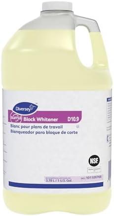 Diversey 101109766 SUMA Block Whitener Liquid Cleaner Removes Stains from Cutting Boards, Chopping Blocks, Ready-to-Use, 1-Gallon, Mon Expired Days