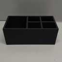 Electric Toothbrush Holder, 5 Slots Resin Toothbrush Holders with Drain Hole Bathroom Vanity Organizer Countertop Storage for Toothbrush Toothpaste Sink Bathroom Accessories, Matte Black