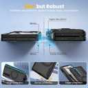 Caka for Samsung Galaxy Z Fold 7 Case [Compatible with MagSafe] [Hinge Protection] [Built-in Screen Protector] [Pen-Slot] Translucent Hard Shockproof Magnet Phone Cover for Zfold 7 - Black