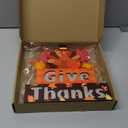 Happy Thanksgiving Sign, Fall Thanksgiving Wooden Block Sign with Led Lights for Indoor Table Mantle Decor