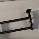 Black Double Towel Bar, Hand Towel Rack for Bathroom Wall Mounted Towel Hanger, Matte Black Bath Towel Rod,20 Inch