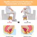 Uaniar Bamboo Toilet Stool, Wooden Squatting Potty Stool for Adults, 7 Inch Toilet Stool Squat Adult, Non-Slip Wood Poop Stool for Bathroom, Portable Toilet Foot Pooping Steps for Kids