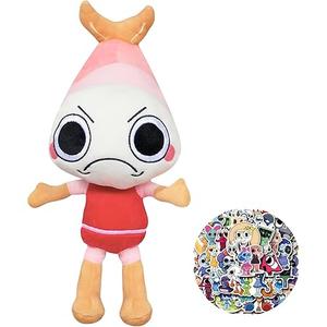 Lemoneon Dandy's World Plush 11" Vee Plush Stuffed Figure Pillow for Video Game Fans Room Decor with a Sticker Set
