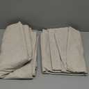 KOUFALL Extra Long 120 Inch Linen Blackout Curtains 10 FT Foot 10FT Length Tan Beige Pleated Curtains for Living Room Bedroom