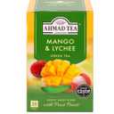 Ahmad Tea Green Tea, Mango & Lychee Teabags, 20 ct (Pack of 1) - Caffeinated & Sugar-Free (EXP 09/12/28)