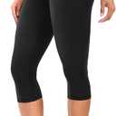 YEOREO Ease Womens Workout Capri Leggings 17" No Front Seam High Waisted Hidden Scrunch Gym Yoga Pants, XS