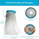 Tideshake - 100% Waterproof Kid Leg Cast Cover for Showering, Reusable Kid Short Leg Cast Protector, Cast Covers for Shower Leg, Cast Bag for Shower, Cast Cover for Showering Foot (18inch)