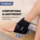 Comfpack Ankle Ice Pack Wrap for Swelling, FSA Eligible, Heel Ice Pack for Pain Relief, Hot Cold Therapy Cold Pack for Plantar Fasciitis, Achilles Tendonitis, Ankle Sprain, Foot Pain, Black