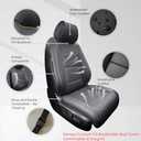 Custom Fit CRV Seat Cover for Honda CR-V 2023-2026 LX EX EX-L Sport Touring Hybrid,Faux Leather,2-Row Full Set,(Black)