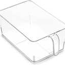 BINO | Clear Storage Organizer | THE HOLDER COLLECTION | Clear Containers for Organizing with Built-in Handles | Pantry Organization and Storage | Fridge Organizer | Smart Storage Bin Cabinet | Large