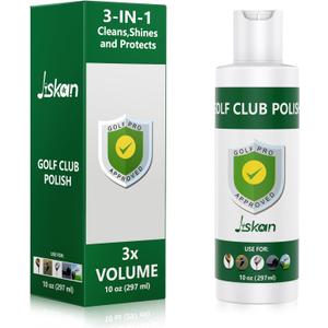 2 x Pro Golf Club Polish, Golf Club Cleaner, Golf Club Scratch Remover Golf Club Rust Remover/Golf Club Cleaning Kit - 10 oz of Metal Polish Compound, Essentials Golf Accessories Golf Gifts for Men
